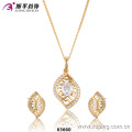 Conjuntos de jóias de casamento banhado a ouro novo design simples para meninas